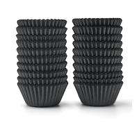 Caissette Muffins Papier Mini,400 pièces Noir,Caissettes Cupcake,Parchemin & Résistant à la Graisse,La fête,Mini Taille