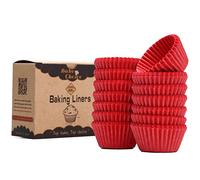 Caissette Muffins Papier Mini,400 pièces Rouge,Caissettes Cupcake,Parchemin & Résistant à la Graisse,La fête,Mini Taille