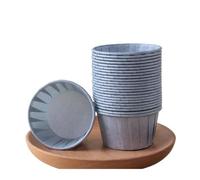 Caissette Muffins Papier Mini gobelets à noix dorés, 100 pièces, doublure de Cupcake, emballages gâteaux, tasse cuisson, plateau, étui, en papier, outils pâtisserie(Blue)
