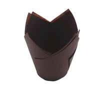 Caissette Muffins Papier Moule à doublure de Cupcake en papier, 100 pièces/paquet, fleur de tulipe, emballage de Cupcake au chocolat, support de doublure de Muffin de cuisson, fête de mariage(Black)