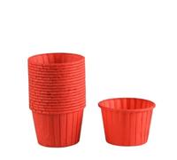 Caissette Muffins Papier Tasse en papier for Cupcakes dorés, 100 pièces, doublure de Cupcake résistante à l'huile, plateau tasse cuisson, étui d'emballage for for fête mariage(Red)