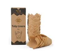 Caissette Muffins Papier Tulipe Mini,200 Pièces,Diamètre du Fond 3 CM,Papier Parchemin Européen,Non Blanchi & Résistant à Graisse,Pour Noël/Saint-Valentin,Naturel,Mini Taille