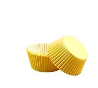 Caissettes à cupcakes, Caissettes à cupcakes, moules à muffins, moules à tarte aux œufs, doublures en papier, multicolores, 100 pièces(Yellow)