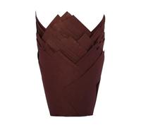 Caissettes à cupcakes, caissettes muffins en papier antiadhésif, emballages décoratifs for, gâteaux, desserts, bonbons Caissette Muffins Papier(Brown 50pcs)