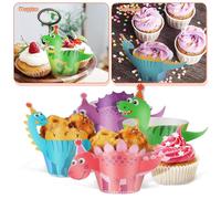 Caissettes À Cupcakes Dinosaures Pour Anniversaires, Baby Showers Et Autres Célébrations ¿ Lot De 24