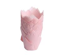 Caissettes à cupcakes, Gobelets à cupcakes multicolores, diamètre inférieur de 5cm, paquet 50 pièces(Pink)
