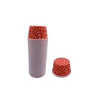 Caissettes à cupcakes, Moules à pâtisserie en papier d'aluminium, 50 pièces multicolores(Red)
