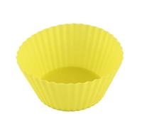 Caissettes à cupcakes, Moules à pâtisserie en silicone multicolores 12/24/36 pièces(Yellow,36pcs)