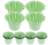 Caissettes à Cupcakes Vert 50 Pièces en Papier, pour Muffins | Usage Jetable, Présentation Professionnelle, pour Mini Cheesecakes, Noix, Écoles et Boulangeries