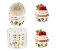 Caissettes Cupcake et Muffin en Papier - 100 Pièces Mini et Standard - Moule Jetable pour Gâteau Amusant - Compatible Tefal