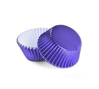 Caissettes Cupcake Gobelets en aluminium épais, doublures de Cupcake, Mini moules à muffins for la cuisson, 200 pièces(Purple)