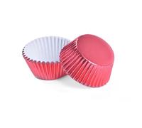 Caissettes Cupcake Gobelets en aluminium épais, doublures de Cupcake, Mini moules à muffins for la cuisson, 200 pièces(Red)