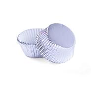 Caissettes Cupcake Gobelets en aluminium épais, doublures de Cupcake, Mini moules à muffins for la cuisson, 200 pièces(Silver)