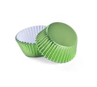 Caissettes Cupcake Gobelets en aluminium épais, doublures de Cupcake, Mini moules à muffins for la cuisson, 200 pièces(Green)
