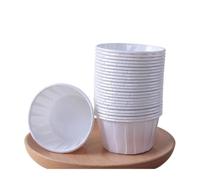 Caissettes Cupcake Mini gobelets à noix dorés, 100 pièces, doublure de Cupcake, emballages gâteaux, tasse cuisson, plateau, étui, en papier, outils pâtisserie(White)