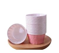 Caissettes Cupcake Mini gobelets à noix dorés, 100 pièces, doublure de Cupcake, emballages gâteaux, tasse cuisson, plateau, étui, en papier, outils pâtisserie(Pink)