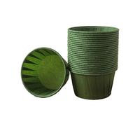 Caissettes Cupcake Mini gobelets à noix dorés, 100 pièces, doublure de Cupcake, emballages gâteaux, tasse cuisson, plateau, étui, en papier, outils pâtisserie(Green)