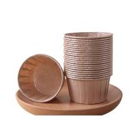 Caissettes Cupcake Mini gobelets à noix dorés, 100 pièces, doublure de Cupcake, emballages gâteaux, tasse cuisson, plateau, étui, en papier, outils pâtisserie(Brown)
