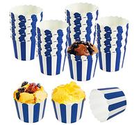 Caissettes Cupcake Papier 50 Pièces Bleu Cupcakes pour Anniversaire soirée de Mariage Cuisine Baking
