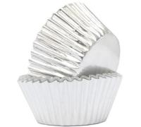 ScrapCooking - Lot de 48 Caissettes Argentées - Caissettes de Présentation pour Cupcakes & Muffins - Décorations Étuis Tasses en Papier pour Pâtisseries - Couleur Argent - Effet Métallique - 5066