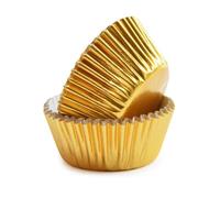 Caissettes de présentation - SCRAPCOOKING - Dorées - 48 pièces - Papier alimentaire - 5x7,5 cm