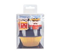 Caissettes Et Cake Toppers Casse,Noisette 24 Pcs