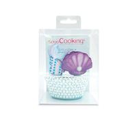 24 caissettes et 24 cake toppers sirène