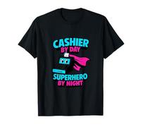 Caissier par Jour, Super-héros par Nuit Design Comique T-Shirt
