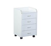 AltoBuy TEO - Caisson 4 Tiroirs sur roulettes Coloris Blanc