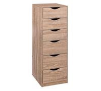 5five Caisson de bureau 6 tiroirs - effet bois naturel beige