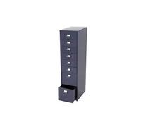 Caisson à roulettes Boston T851 109x28x44 cm 8 tiroirs gris foncé