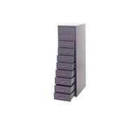 Caisson A Roulettes Boston T851, Armoire À Tiroirs Armoire En Acier, 110x28x41cm 10 Tiroirs Gris Foncé Multicolore