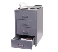 Mendler Caisson à roulettes Boston T851 48x28x41cm Gris foncé