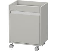 Caisson à roulettes Duravit Ketho, 500x670x360 mm, 1 porte, charnières à gauche, KT2530L0707, Couleur: Décor gris béton mat