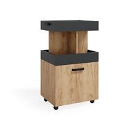 Caisson à roulettes Kamber, 50x88.6cm, Chêne de force doré, Anthracite, Vicco