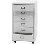 Caisson À Roulettes Hwc-L49, Armoire À Tiroirs Acier Armoire À Dossiers, Métal 75x40x41cm 6 Tiroirs Blanc Multicolore