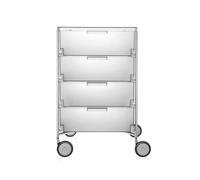 KARTELL meuble avec roues et 4 tiroirs MOBIL (Glace - PMMA opaline)