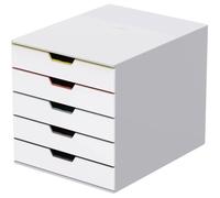 Durable VARICOLOR MIX 5 - 7625 762527 Caisson à tiroirs blanc DIN A4, DIN C4, folio, lettre Nombre de tiroirs: 5