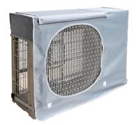 Caisson Anti Bruit Pompe a Chaleur, Housse Pompe a Chaleur Piscine, Double Fixation, Anti Poussière, Imperméables, Coupe Vent, Anti UV(Gray,90x38x62CM/35x15x24IN)