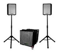 Ibiza Cube Set PA 2.1: sono pro pour scène & disco mobile avec subwoofer 30cm. enceintes avec leurs trépieds et plein d'accessoires