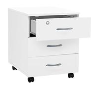 Caisson bois Cubo 3 tiroirs blanc