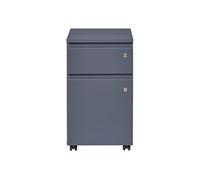 Caisson Bureau Verrouillable 1 Porte 1 Tiroir Gris - MARIO -