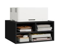 Caisson Bureau WOLTU - Support Imprimante à 2 Niveaux - 47x40x22,5cm - Noir W0ATT0840