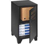 Caisson casier de rangement métal noir hauteur 74 cm