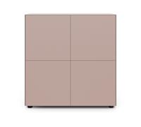 Caisson Connect H 102 cm avec 4 portes rose mat 100x102x48