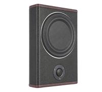 Caisson de basses actif de 20,3 cm - 600 W - Subwoofer fin sous siège avec amplificateur intégré et télécommande - Bassbox contient une boost de basses variable pour voiture, camion, jeep, compatible