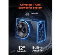 Caisson de Basses Actif pour Voiture 305 mm Subwoofer Amplifié avec Amplificateur Intégré 245 W RMS Haut-Parleur Préinstallé Kit…