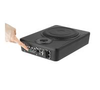 Caisson De Basses Actif Voiture, Subwoofer Auto Amplifié Sous SièGe | Basses Profondes 30-100Hz, Design Moderne Laqué, Installation Facile, Autoroute Ville Longs Trajets, 31,5x24x7,5cm