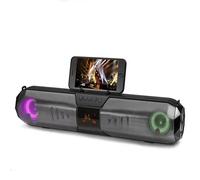 Caisson de basses Bluetooth 4.1 Haut-parleur Karaoké 1800 mAh Système de haut-parleurs avec son surround pour cinéma maison Barre de son TV, gris argenté