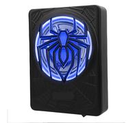 Caisson de Basses Compact 10 Pouces 1250W sous Le siège,amplificateur intégré pour Voiture/Camion,avec éclairage LED coloré (Caisson de Basses + kit de câbles d'installation)